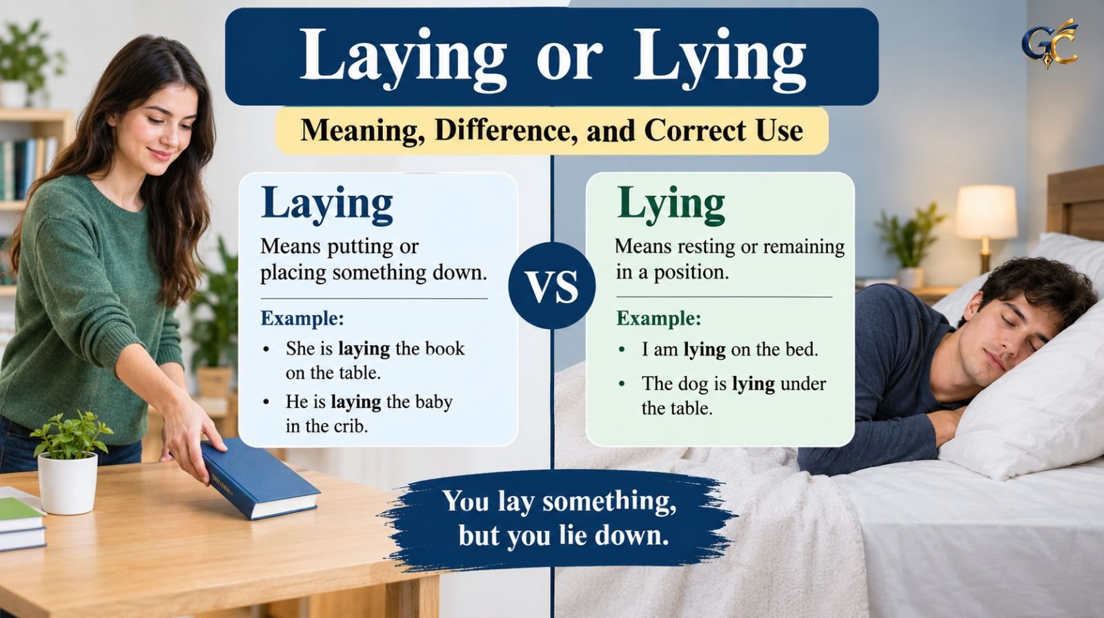 Laying or Lying