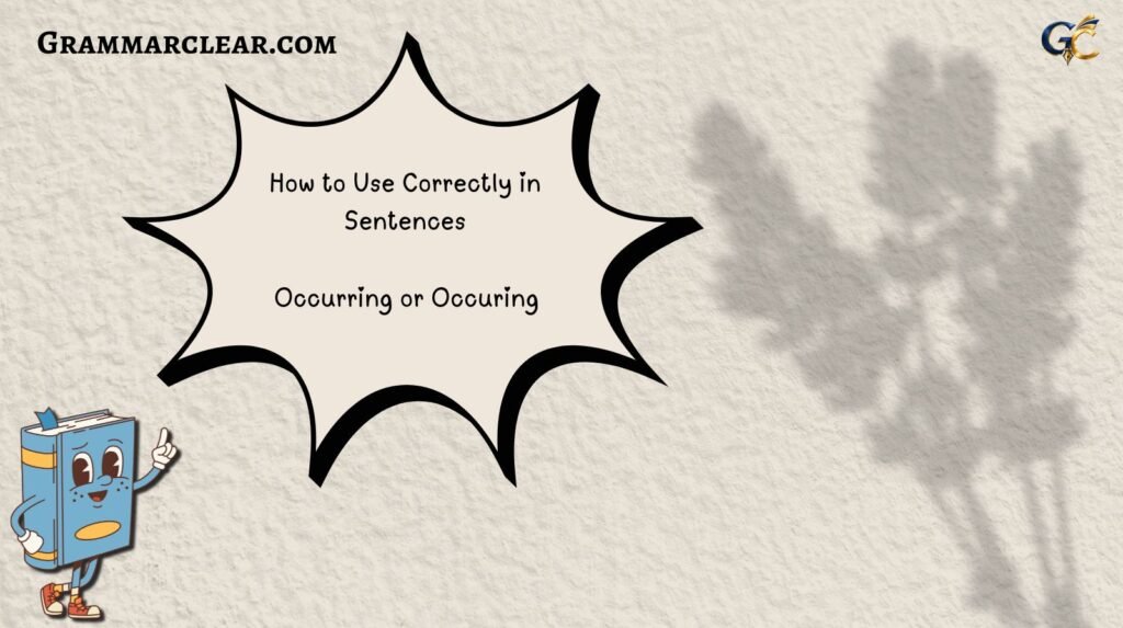 Occurring or Occuring